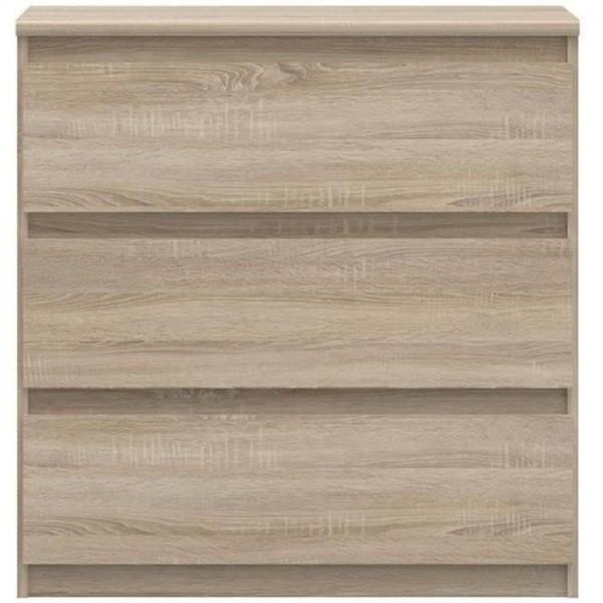 Voir la diapositive 6 : MARKET24 Commode CHELSEA 3 Tiroirs - Couleur chene - L 77,2 x P 42 x H 79,9 cm