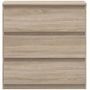 Voir la diapositive 6 : MARKET24 Commode CHELSEA 3 Tiroirs - Couleur chene - L 77,2 x P 42 x H 79,9 cm