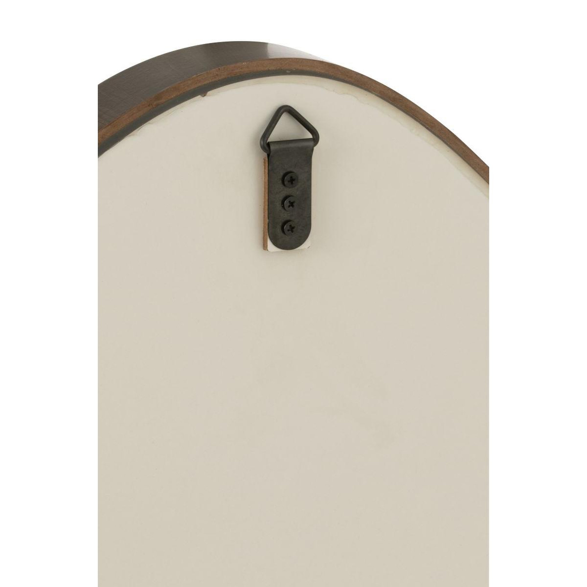 Voir la diapositive 4 : J-LINE Miroir Mural Abstrait  Nigel  70cm Marron Foncé