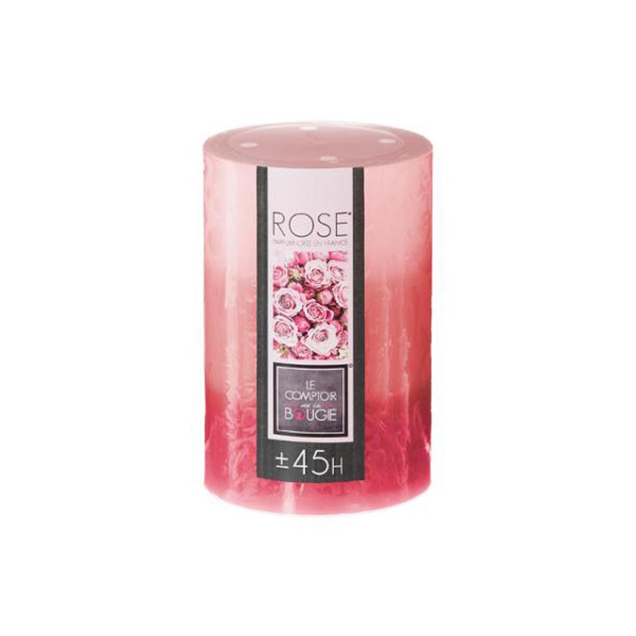 Voir la diapositive 2 : COMPTOIR DE LA BOUGIE Bougie parfumée ronde  trio  310g rose