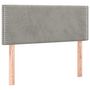 Voir la diapositive 4 : VIDAXL Tete de lit a LED Gris clair 90x5x78/88 cm Velours