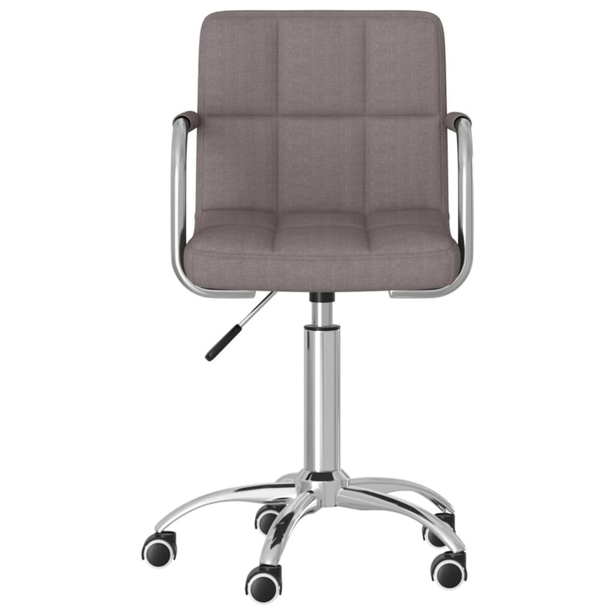 Voir la diapositive 3 : VIDAXL Chaise pivotante de bureau Taupe Tissu