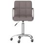 Voir la diapositive 3 : VIDAXL Chaise pivotante de bureau Taupe Tissu
