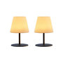 Voir la diapositive 1 : Lumisky Set de 2 lampes de table sans fil LED TWINS Gris Acier H16CM