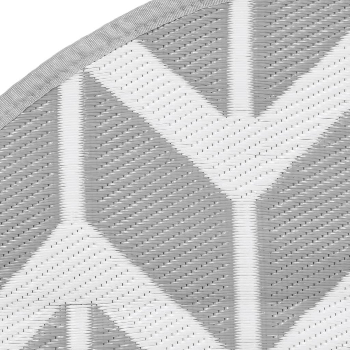 VIDAXL Tapis d'exterieur ARAKIL gris Ø200 cm PP