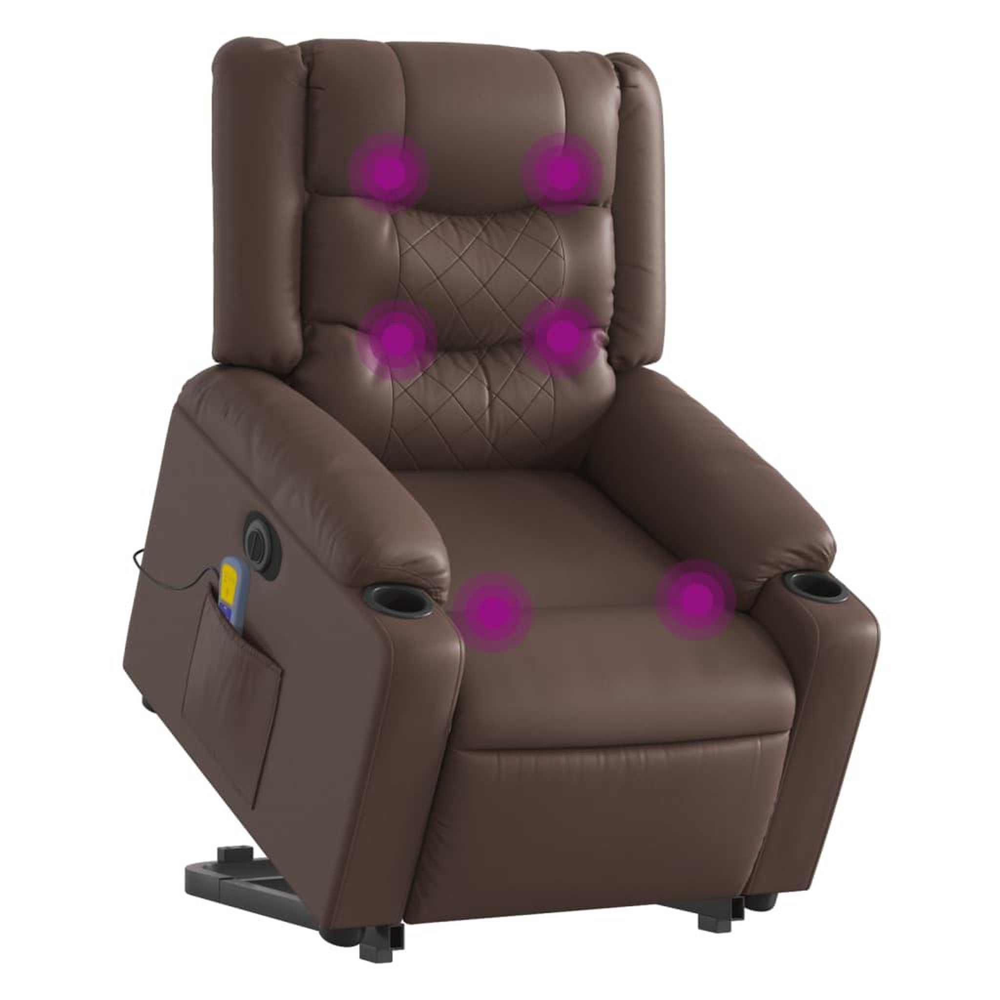 Voir la diapositive 3 : VIDAXL Fauteuil inclinable de massage electrique gris similicuir
