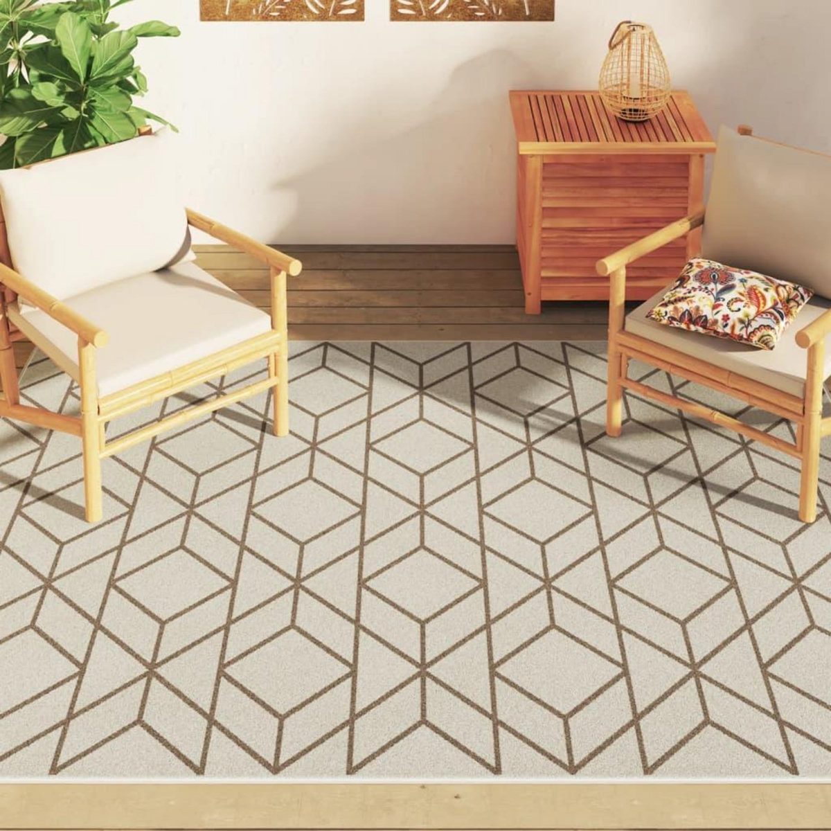 VIDAXL Tapis interieur exterieur a poils courts 160x230cm antiderapant