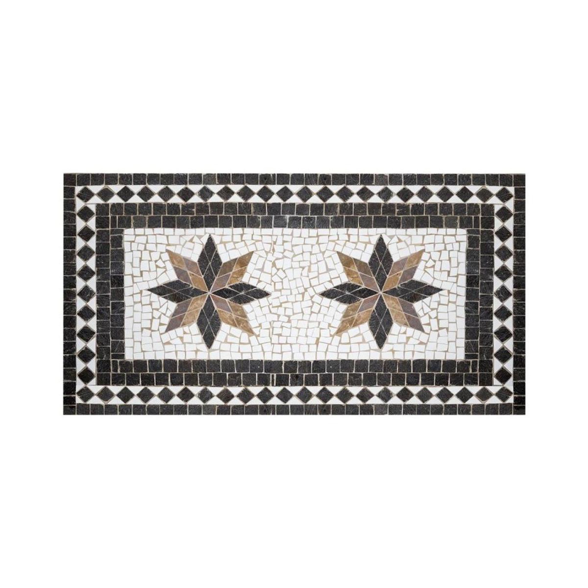 Voir la diapositive 2 : ATMOSPHERA Table de repas en mosaïque  kipos  160cm noir