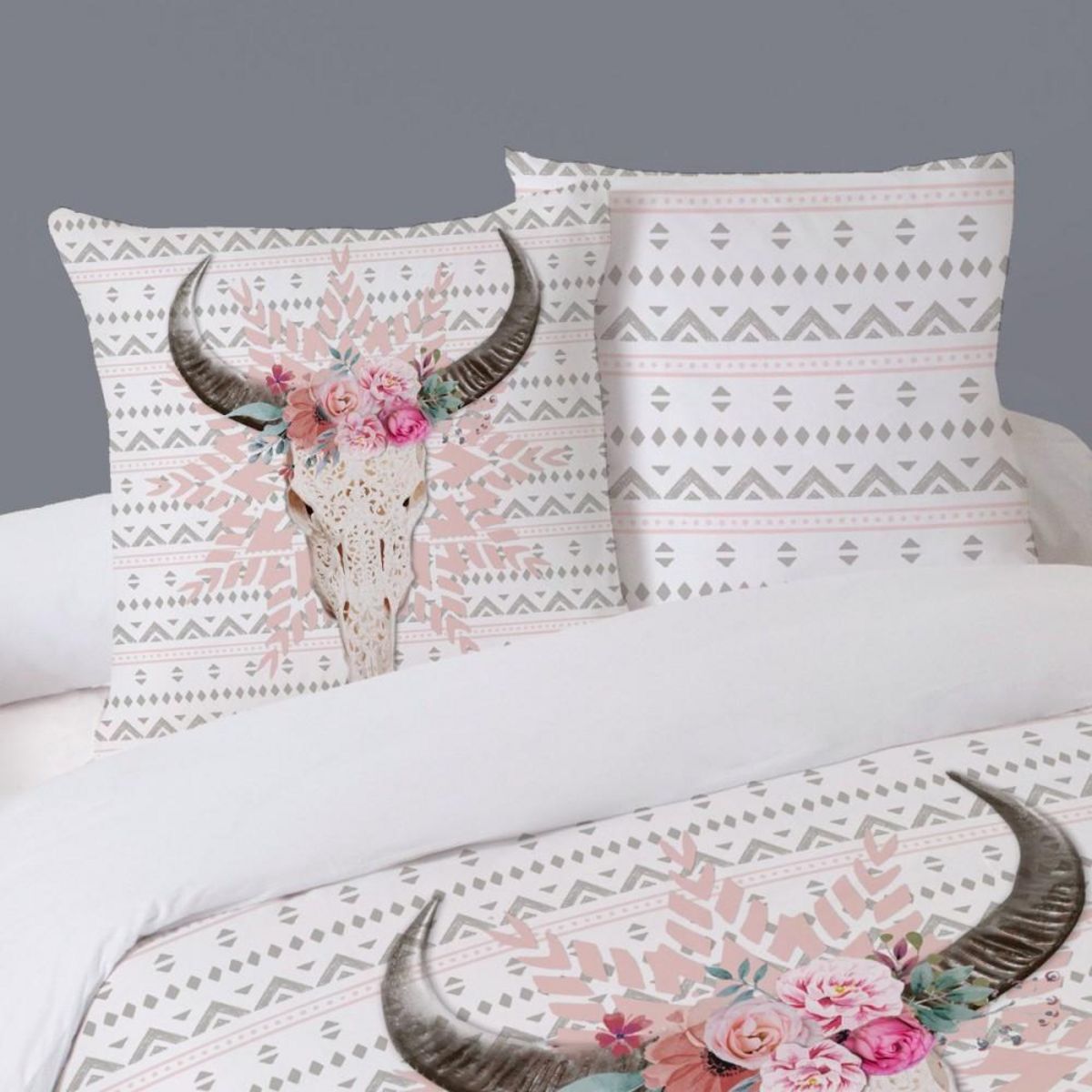 Dourev Housse de couette 240x220 BUFFELA BELLA + 2 taies 100% coton