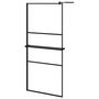 Voir la diapositive 2 : VIDAXL Paroi de douche avec etagere Noir 90x195 cm Verre ESG&Aluminium