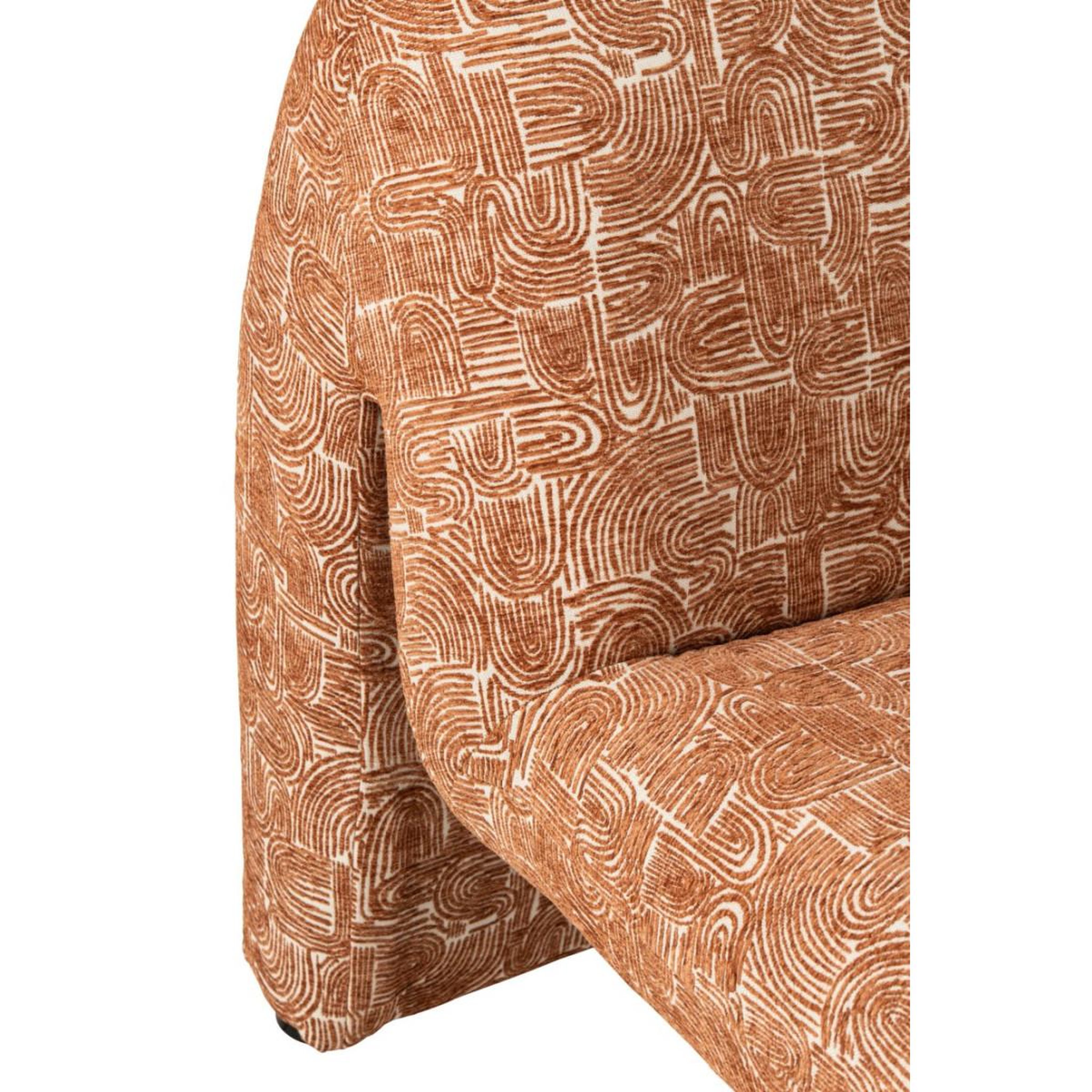 Voir la diapositive 6 : J-LINE Fauteuil design organique  margo  87cm rouille