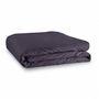 Voir la diapositive 2 : UNIVERS DECOR Housse de couette 140 x 200 unie prune 100% Coton / 57 Fils/cm²