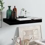 Voir la diapositive 1 : VIDAXL Etagere murale flottante Noir brillant 40x23x3,8 cm MDF