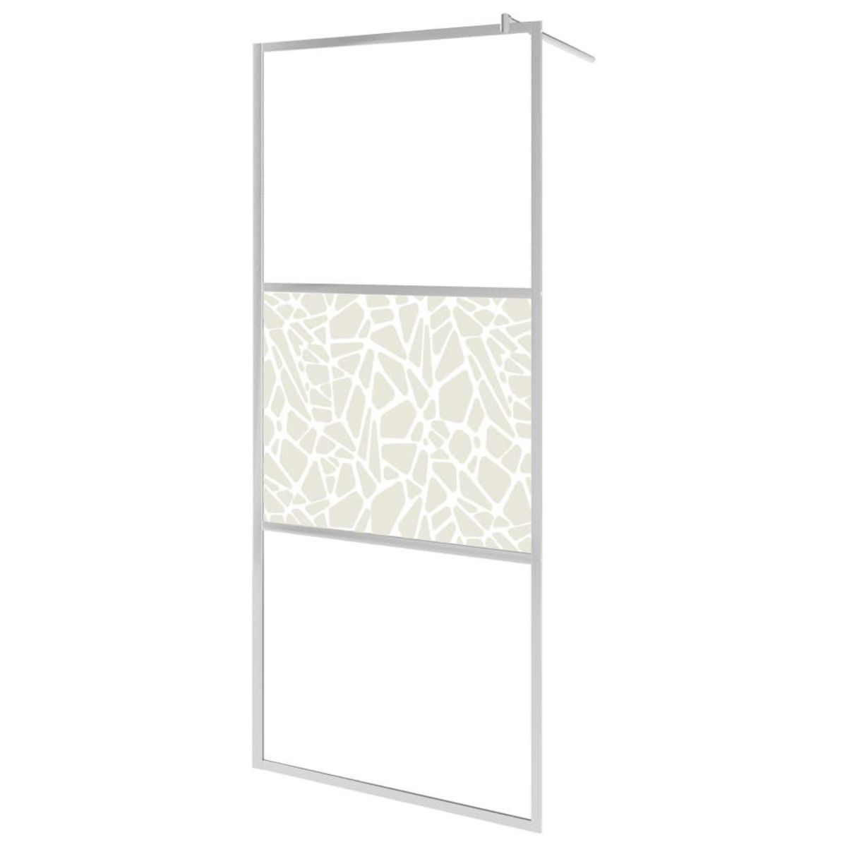 VIDAXL Paroi de douche et etagere Chrome 80x195 cm Verre ESG&Aluminium
