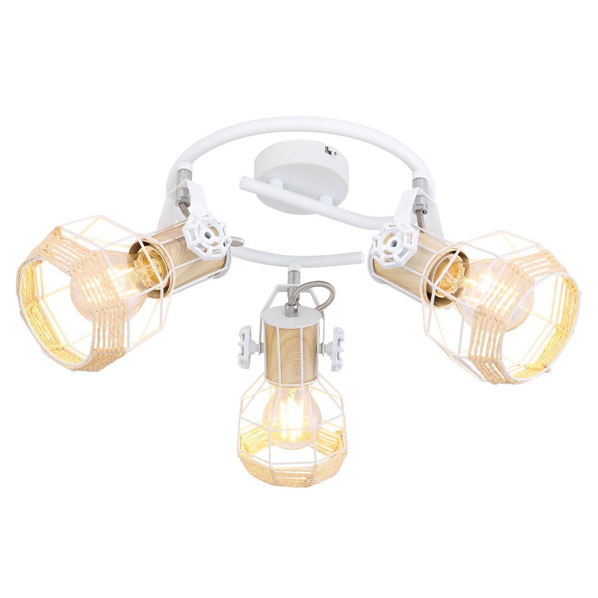 GLOBO Spot plafonnier design scandinave bana - 3 ampoules - blanc