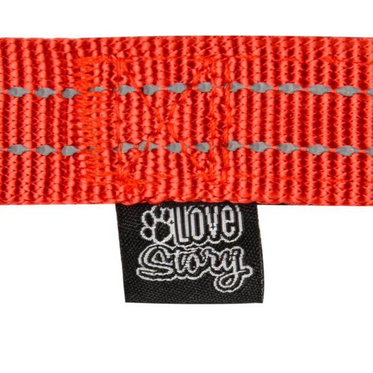 Paris Prix Collier Réglable  Coutures Réfléchissantes  65cm Rouge