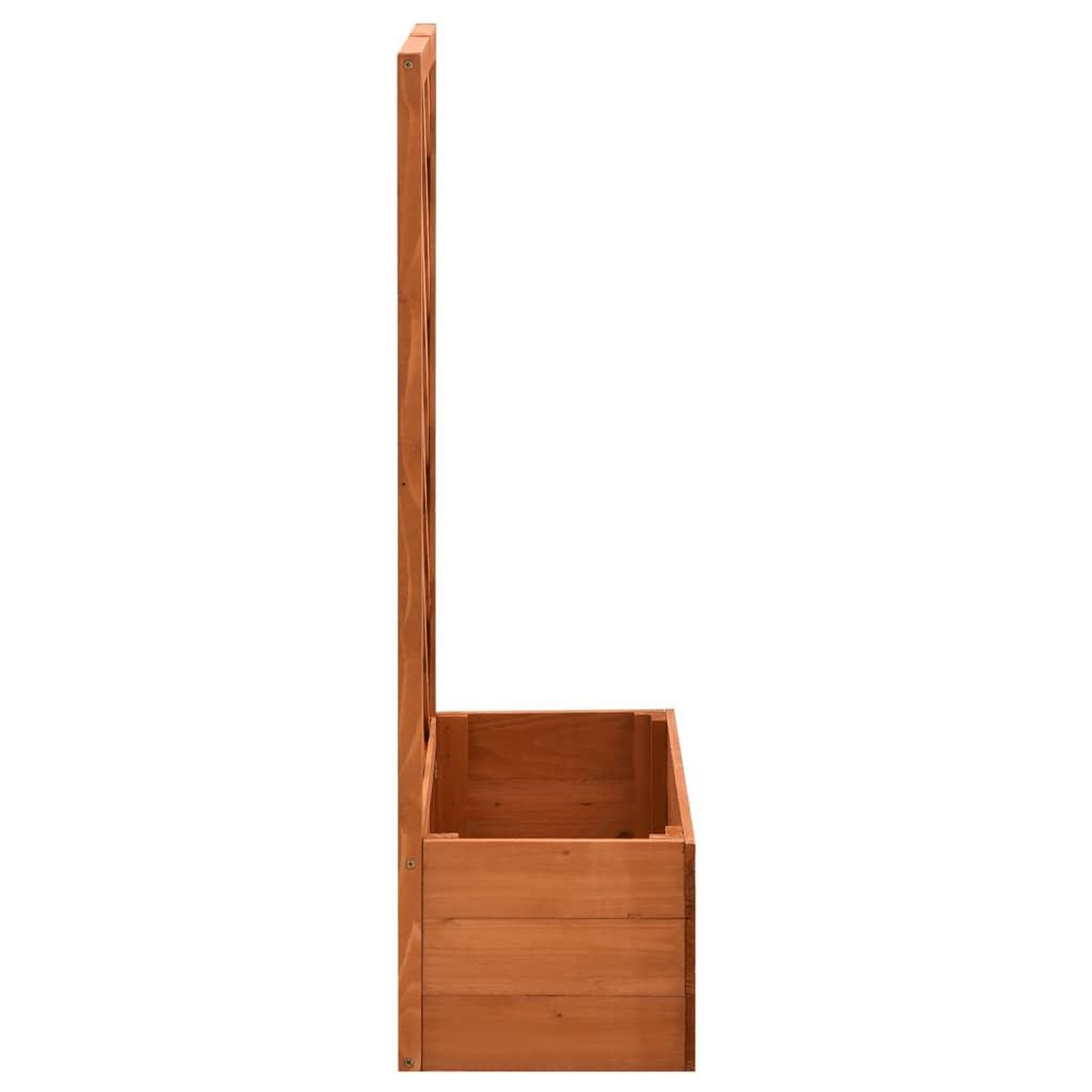 Voir la diapositive 3 : VIDAXL Jardiniere a treillis de jardin Orange 50x25x90cm Bois de sapin