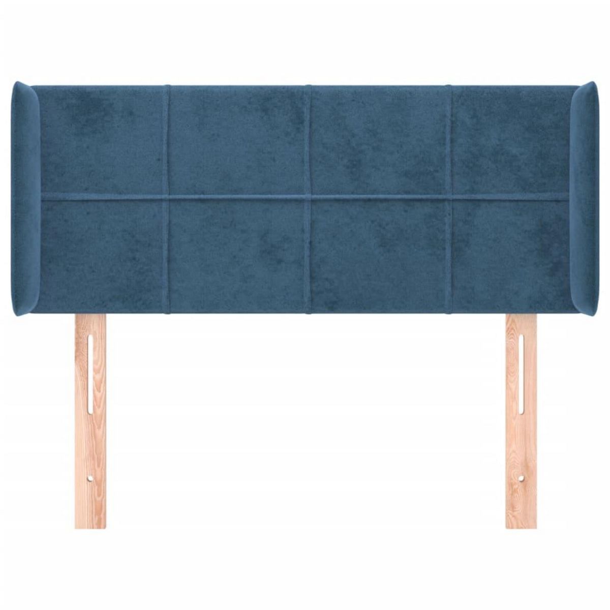 VIDAXL Tete de lit avec oreilles Bleu Fonce 83x16x78/88 cm Velours