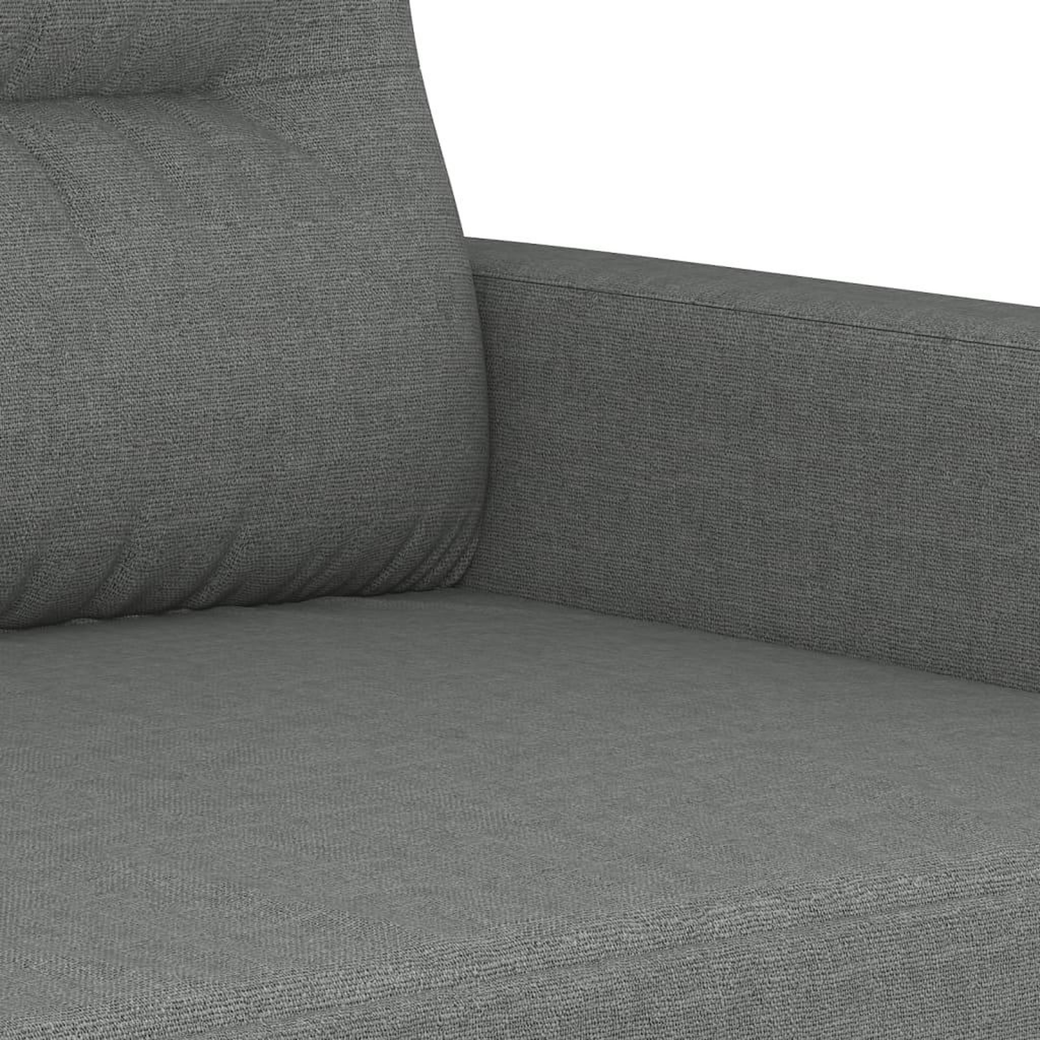 Voir la diapositive 5 : VIDAXL Ensemble de canapes 2 pcs coussins gris fonce tissu