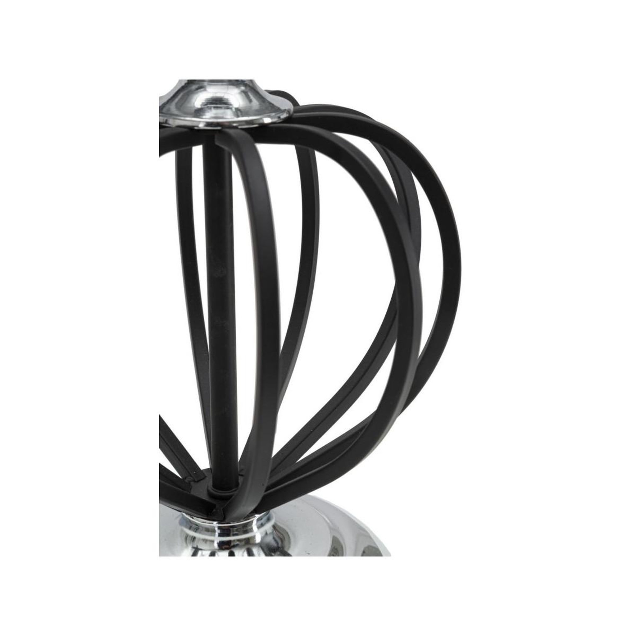 Voir la diapositive 3 : Paris Prix Lampe à poser en métal  darky  44cm noir & argent