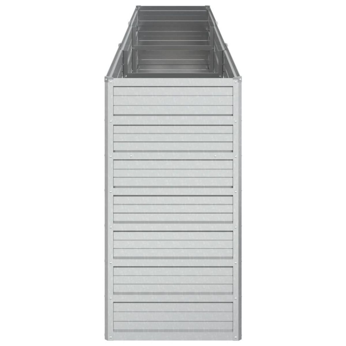 VIDAXL Lit sureleve de jardin 240x40x77 cm Acier galvanise Argente