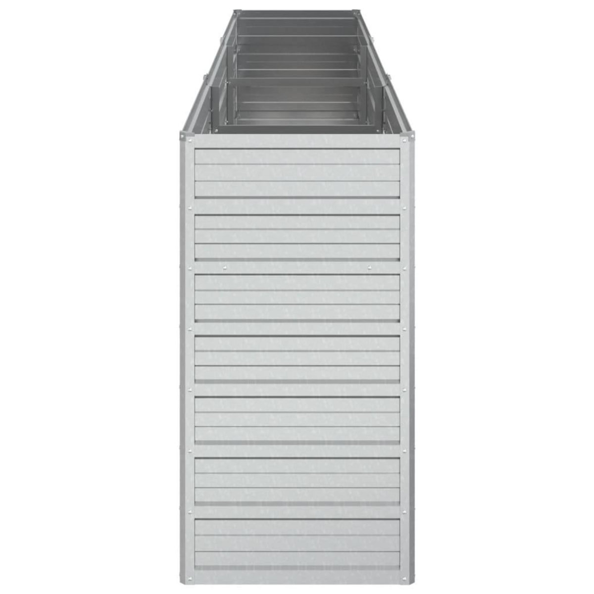 VIDAXL Lit sureleve de jardin 240x40x77 cm Acier galvanise Argente