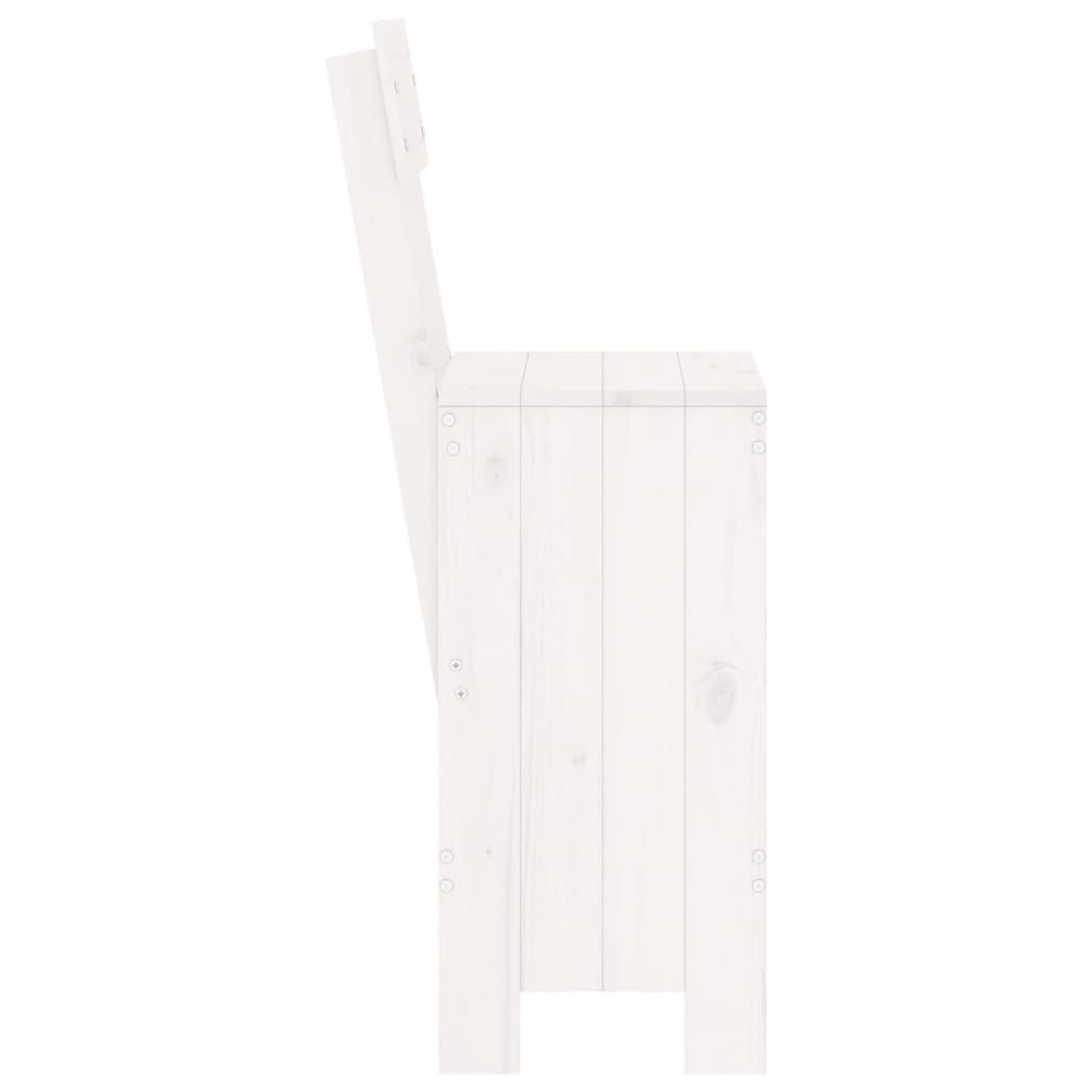 Voir la diapositive 5 : VIDAXL Tabourets de bar lot de 2 blanc 40x48,5x115,5cm bois massif pin