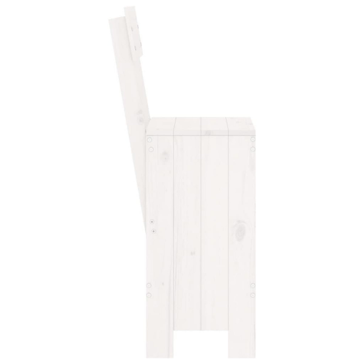 VIDAXL Tabourets de bar lot de 2 blanc 40x48,5x115,5cm bois massif pin