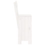 Voir la diapositive 5 : VIDAXL Tabourets de bar lot de 2 blanc 40x48,5x115,5cm bois massif pin