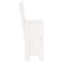 Voir la diapositive 5 : VIDAXL Tabourets de bar lot de 2 blanc 40x48,5x115,5cm bois massif pin