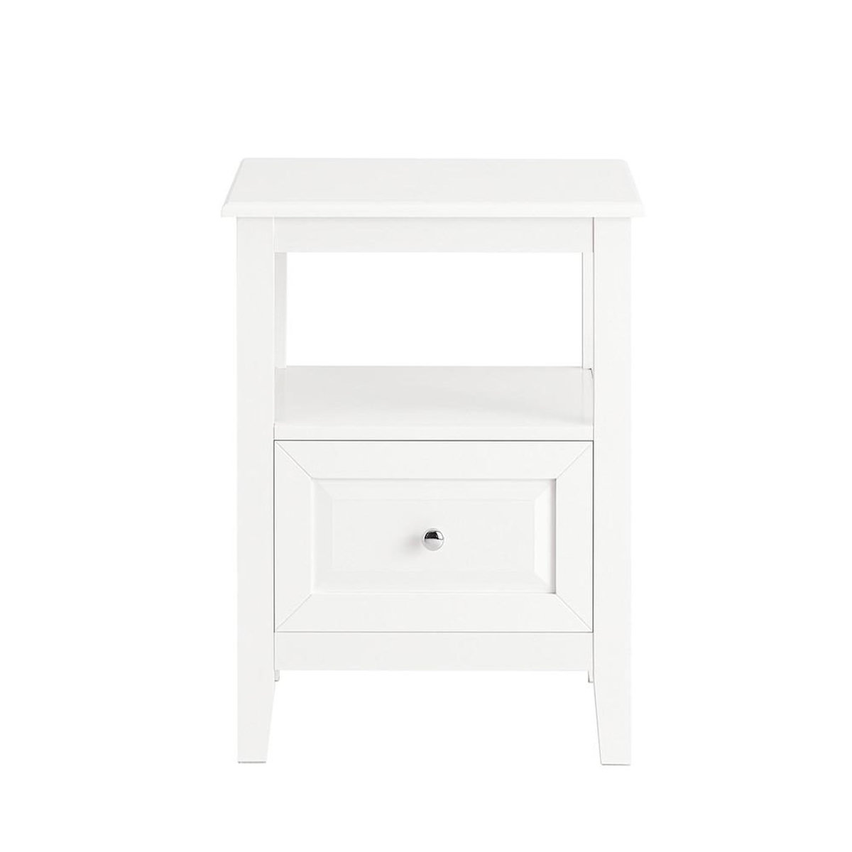 SOBUY SoBuy - Table De Chevet à un tiroir - Blanc - 45x35x60cm - Nordique - FBT131-W