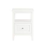 SOBUY SoBuy - Table De Chevet à un tiroir - Blanc - 45x35x60cm - Nordique - FBT131-W