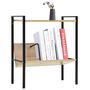 Voir la diapositive 2 : VIDAXL Bibliotheque 2 niveaux noir chene 52x28x59 cm bois d'ingenierie