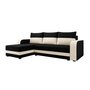 Voir la diapositive 2 : BEST MOBILIER Harvey - canapé d'angle réversible 4 places convertible avec coffre en tissu bicolore