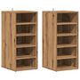 Voir la diapositive 2 : VIDAXL Armoires à chaussures 2 pcs chêne artisanal bois d ingénierie