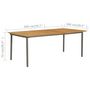 Voir la diapositive 4 : VIDAXL Table de jardin 200x100x72 cm Bois d'acacia solide et acier