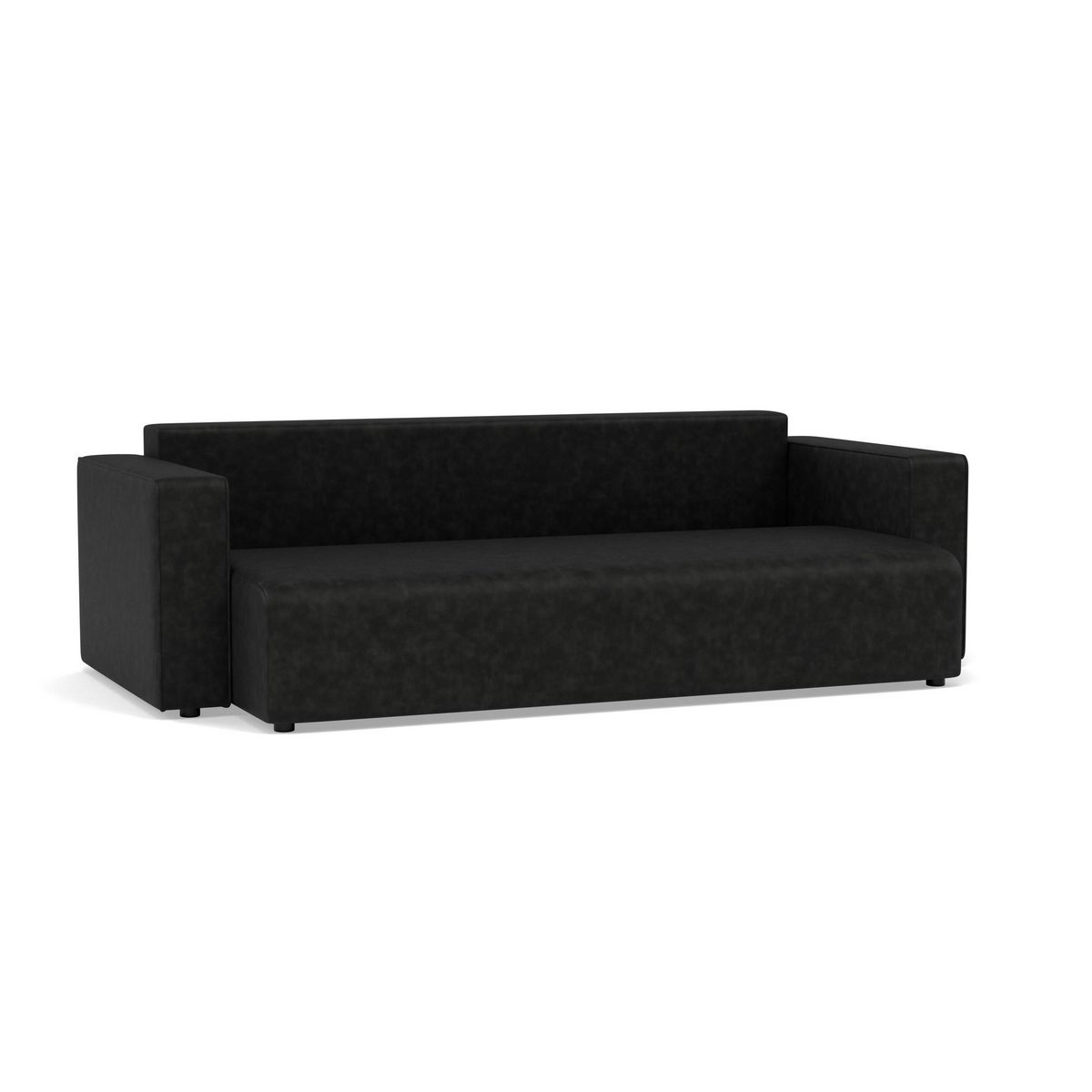 BEST MOBILIER Topaze - canapé droit 3 places convertible avec coffre en simili