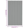 Voir la diapositive 6 : VIDAXL Panneaux de toiture 12 pcs Acier galvanise Gris 80x45 cm