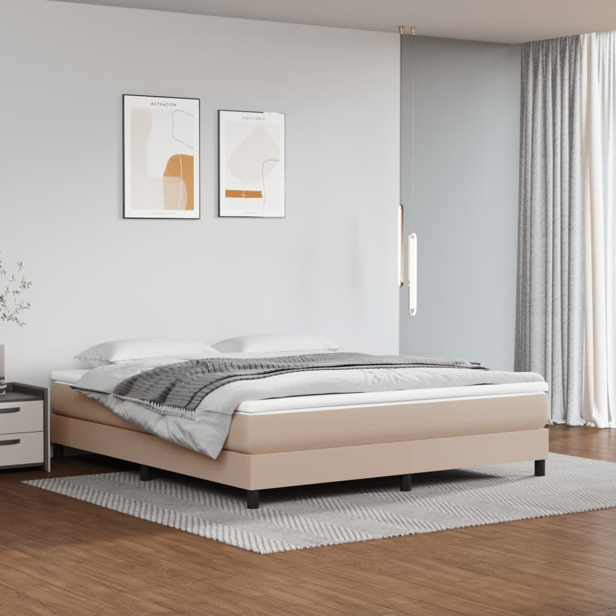 VIDAXL Cadre de lit sans matelas cappuccino 180x200 cm similicuir