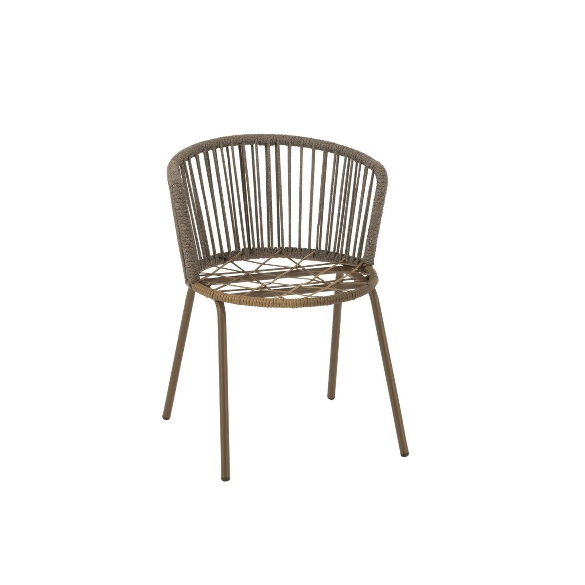 Voir la diapositive 5 : J-LINE Chaise design corde  toa  75cm marron