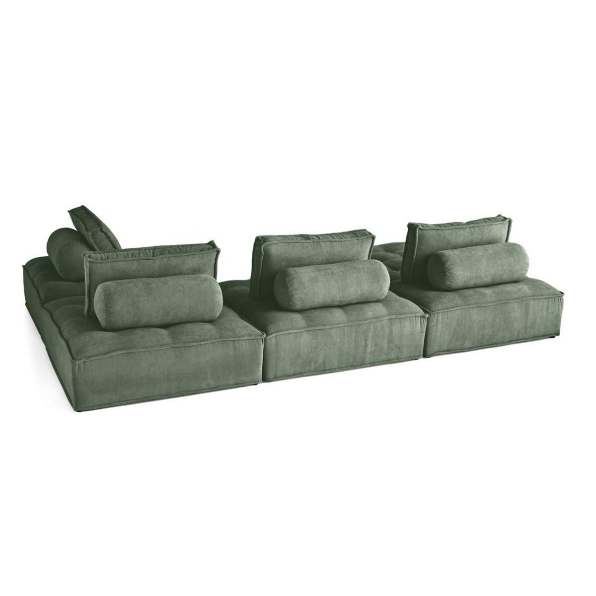 BEST MOBILIER Marisol - canapé panoramique modulable 7 places - velours texturé