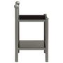 Voir la diapositive 3 : VIDAXL Table de chevet Gris et noir 45x34,5x60,5 cm Metal et verre