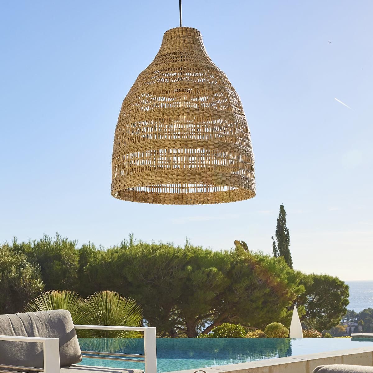 Lumisky Abat-jour FREYA LONG Beige Herbe marine D49 cm