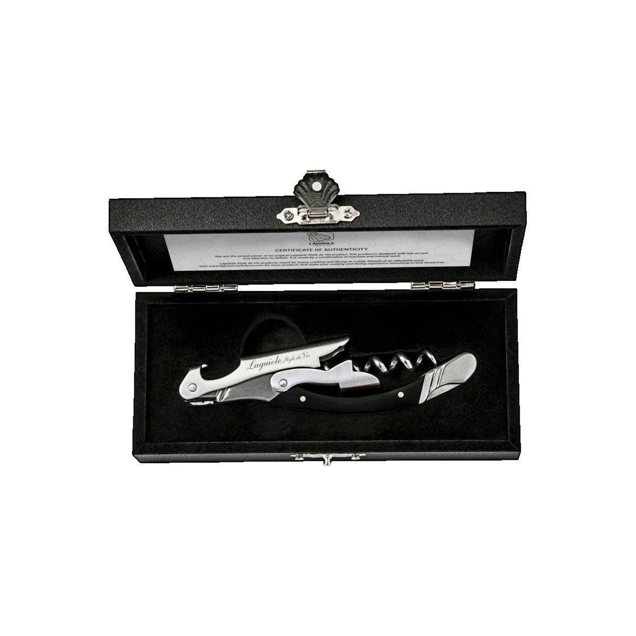 Voir la diapositive 2 : Laguiole Tire-bouchon Laguiole Tradition Luxury Line Bois d'ébène