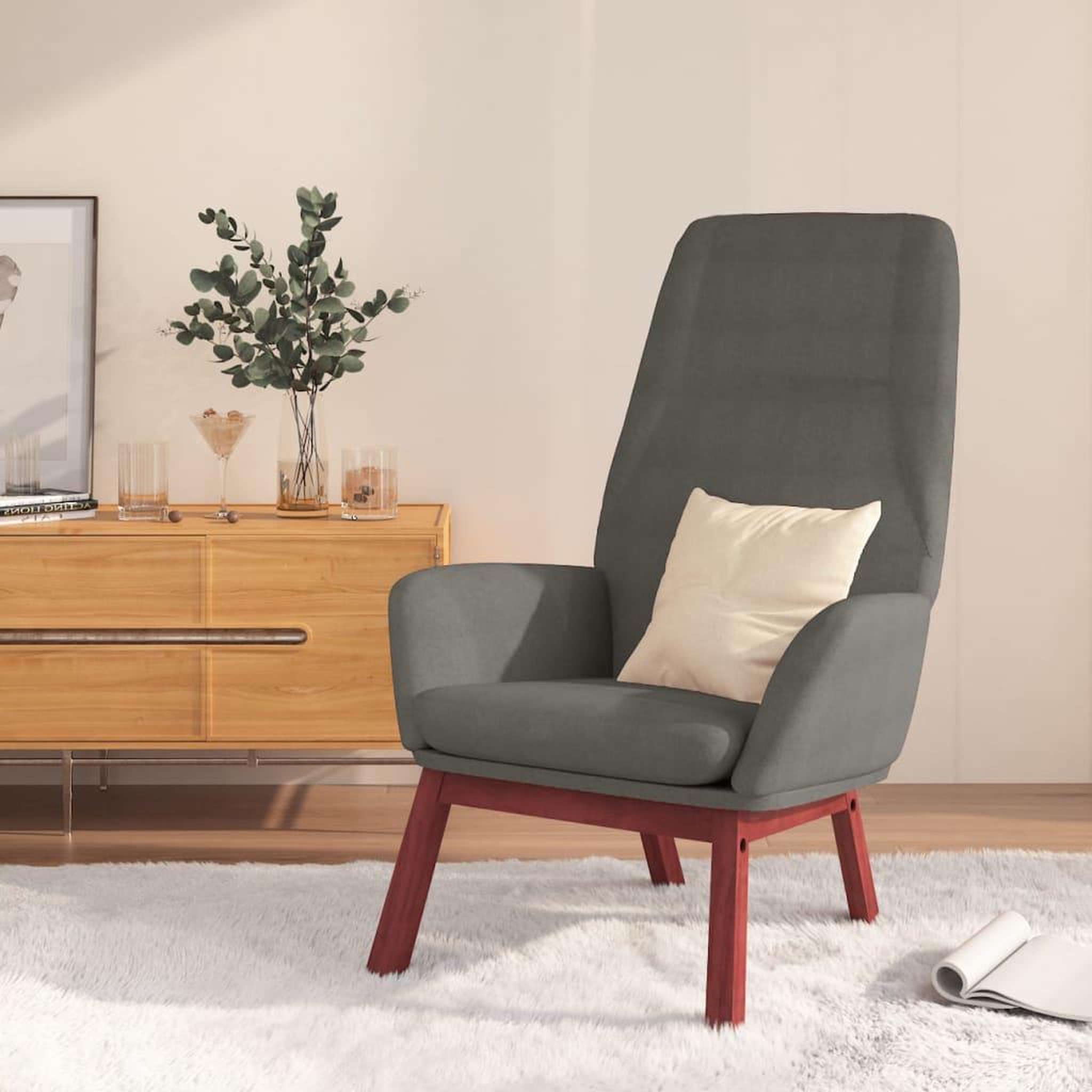VIDAXL Chaise de relaxation Gris clair Tissu