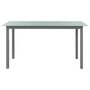 VIDAXL Table de jardin Gris clair 150x90x74 cm Aluminium et verre