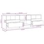 Voir la diapositive 6 : VIDAXL Meuble TV Blanc brillant 150x33,5x45 cm Bois d'ingenierie