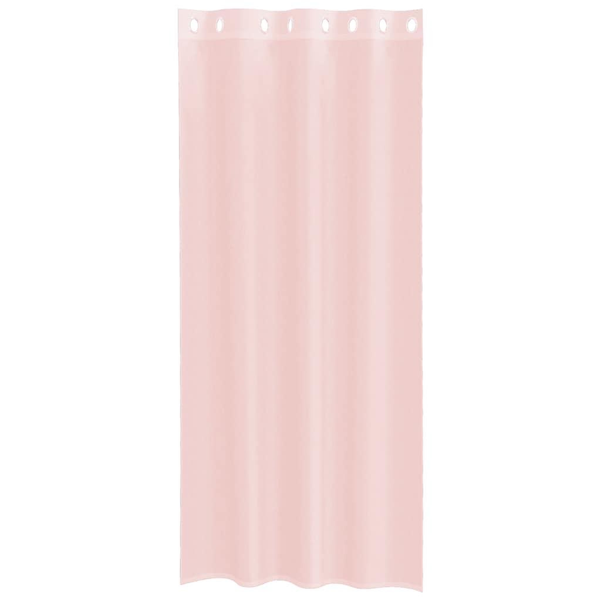Voir la diapositive 4 : VIDAXL Rideaux en voile avec œillets 2 pcs rose clair 140x245 cm