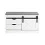 Voir la diapositive 1 : SOBUY SoBuy - Banc de rangement à chaussures avec 2 tiroirs - Blanc - 80x30x49cm - Rustique - FSR153-W