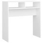 Voir la diapositive 2 : VIDAXL Table console blanc 78x30x80 cm bois d'ingenierie